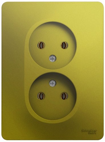 Розетка без заземления Systeme Electric Glossa 1-м. 2 мод. фисташковый фото Розетка без заземления Systeme Electric Glossa 1-м. 2 мод. фисташковый картинка